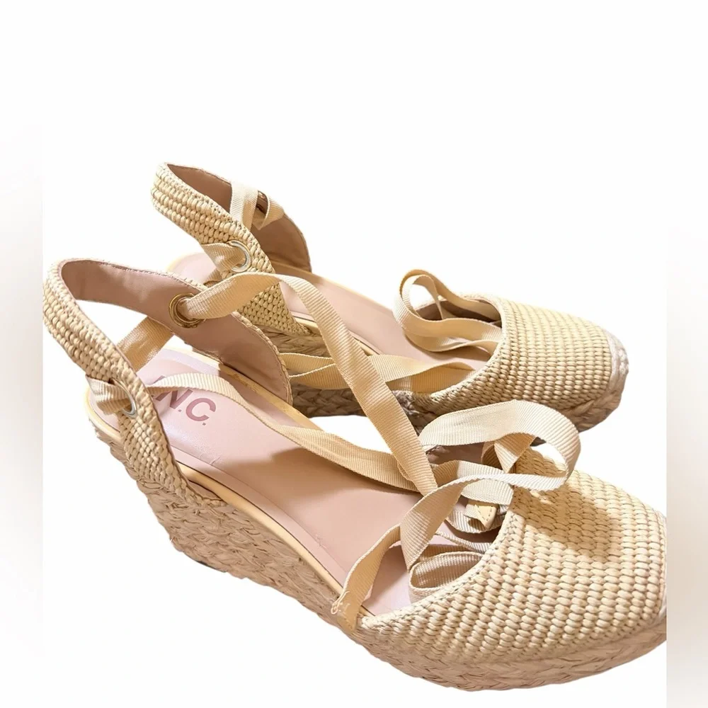 🌼💚NIB INC International Concepts Women's Beige Espadrille Wedges